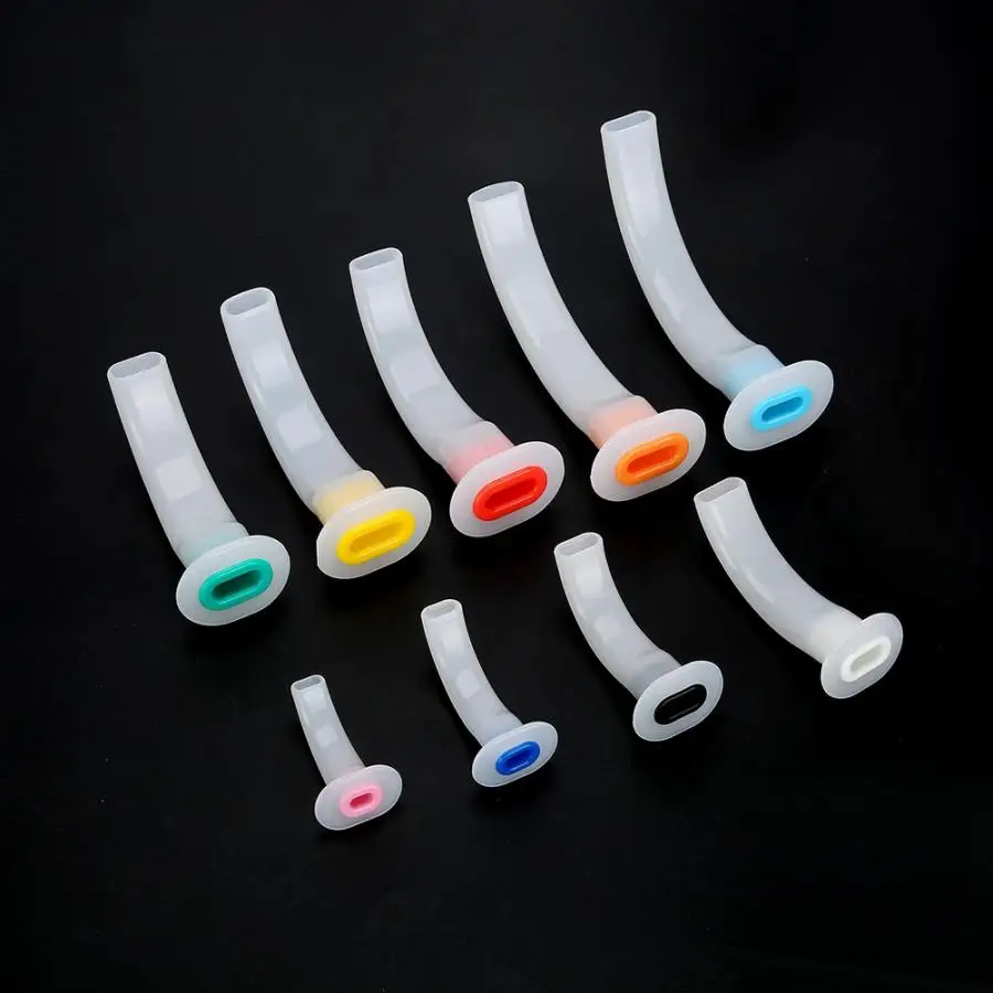 9Pcs Disposable First Aid Oral Air Way Guedel Airway Tube Gas Guide Tube for Patients