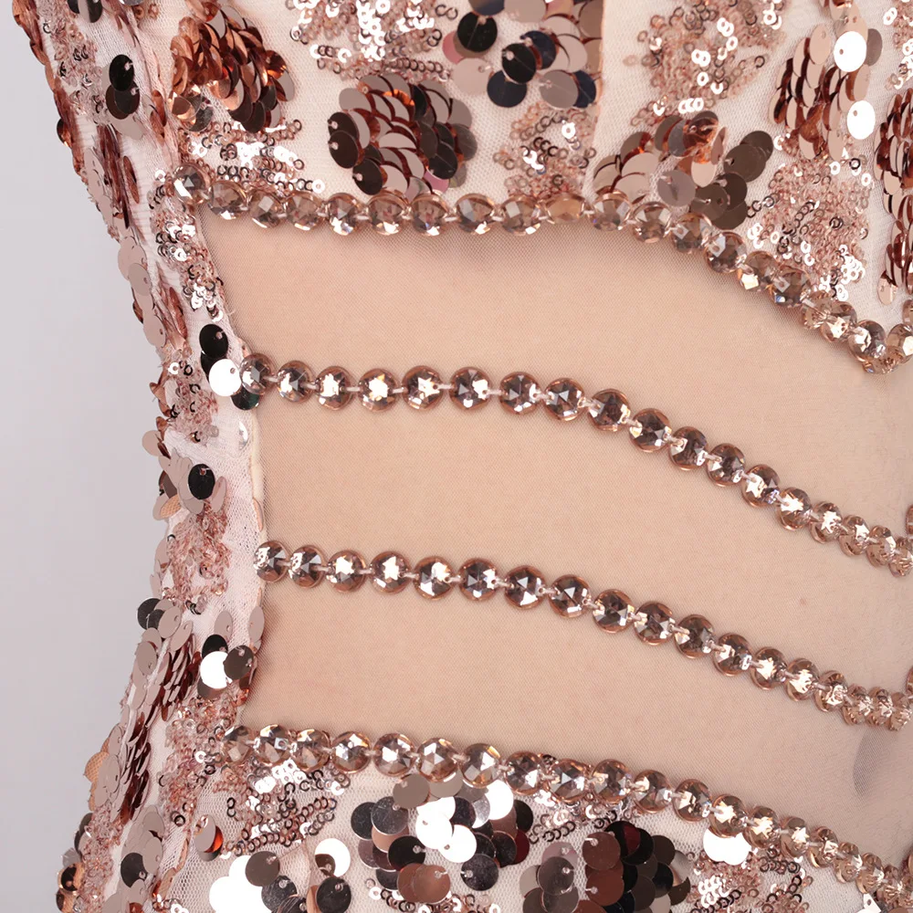 Sumer Dress Sexy Mermaid Prom Dresses 2018 V-Neck High Waist Sequined Vestido Tail Longo Long Prom  Elegant Sequined Dress (6)