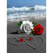 5D Diy Алмазная картина роза любовь мозаика 3D наборы для вышивки крестом морской пейзаж дрель полный домашний декор Алмазная вышивка RA0843