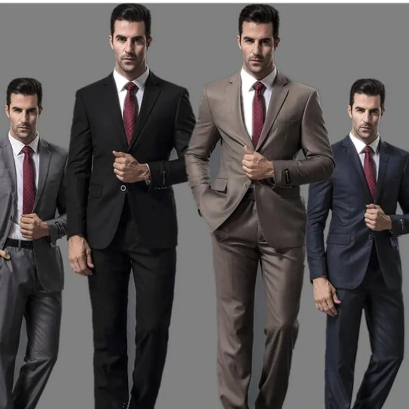 17-1 Men's fashion brand high-end high quality 2017 classic men dress suits three color optional best man suit custom wedding dresses