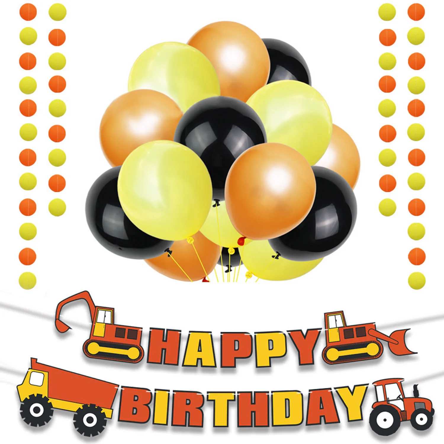 Трактор украшение для торта на день рождения на тему "Лошадки карусели" Вечерние воздушные шары-гирлянды декоративный баннер комплект