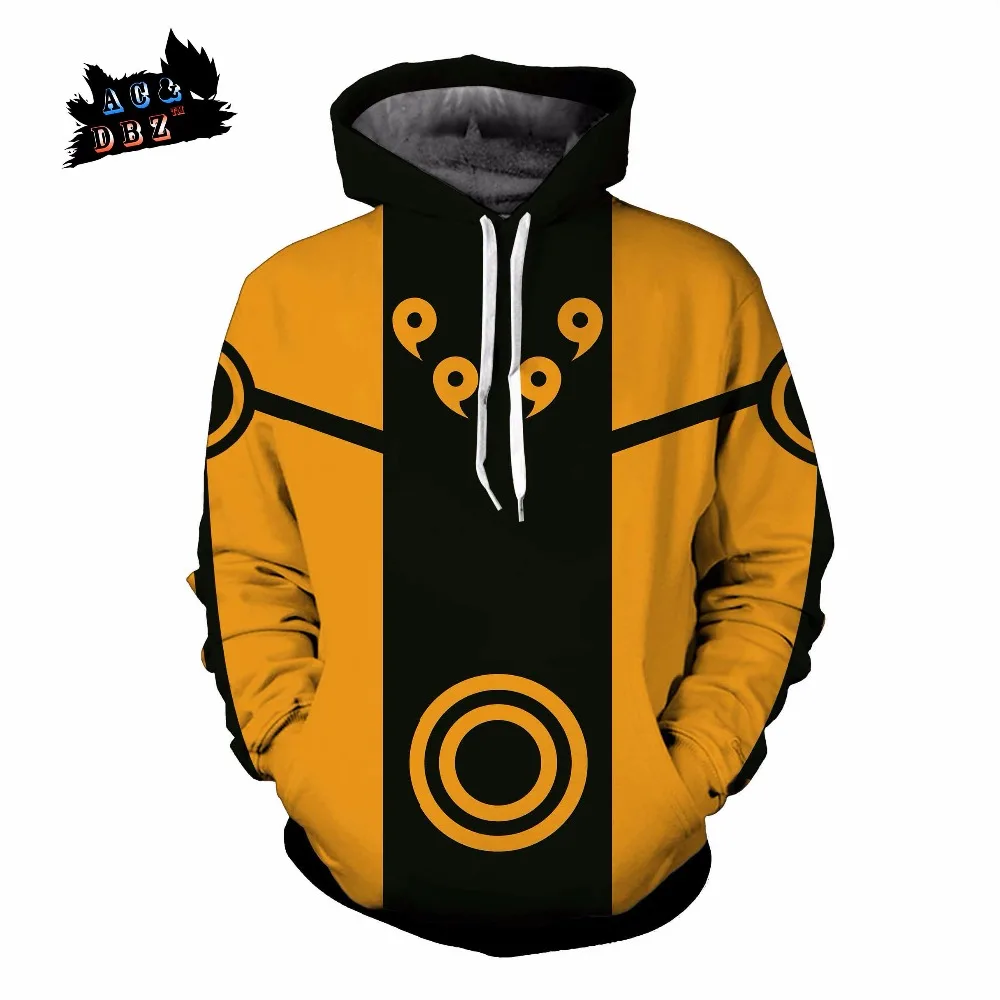 AC DBZ New font b Anime b font Naruto Hoodie cosplay costume Men and women Harajuku