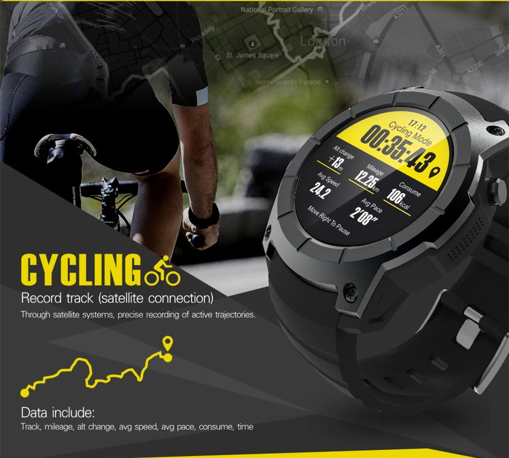 2G SIM Card Smartphone GPS SmartWatch Men Women Bluetooth relogio Heart Rate Speed Fitness Tracker