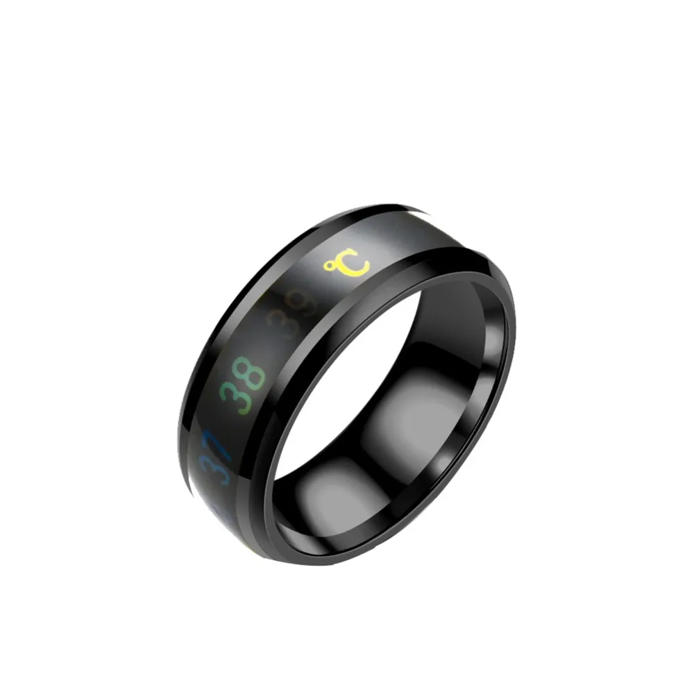 

Multifunctionl Waterproof Temperature Sense Intelligent Smart Ring Changing Color Temperature Ring Size 7-10