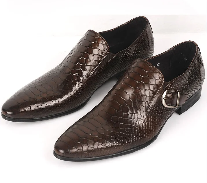 Большой Размеры EUR45 серпантин социальные обувь мужские туфли в деловом стиле из натуральной кожи для выпускного Туфли под платье Мужская