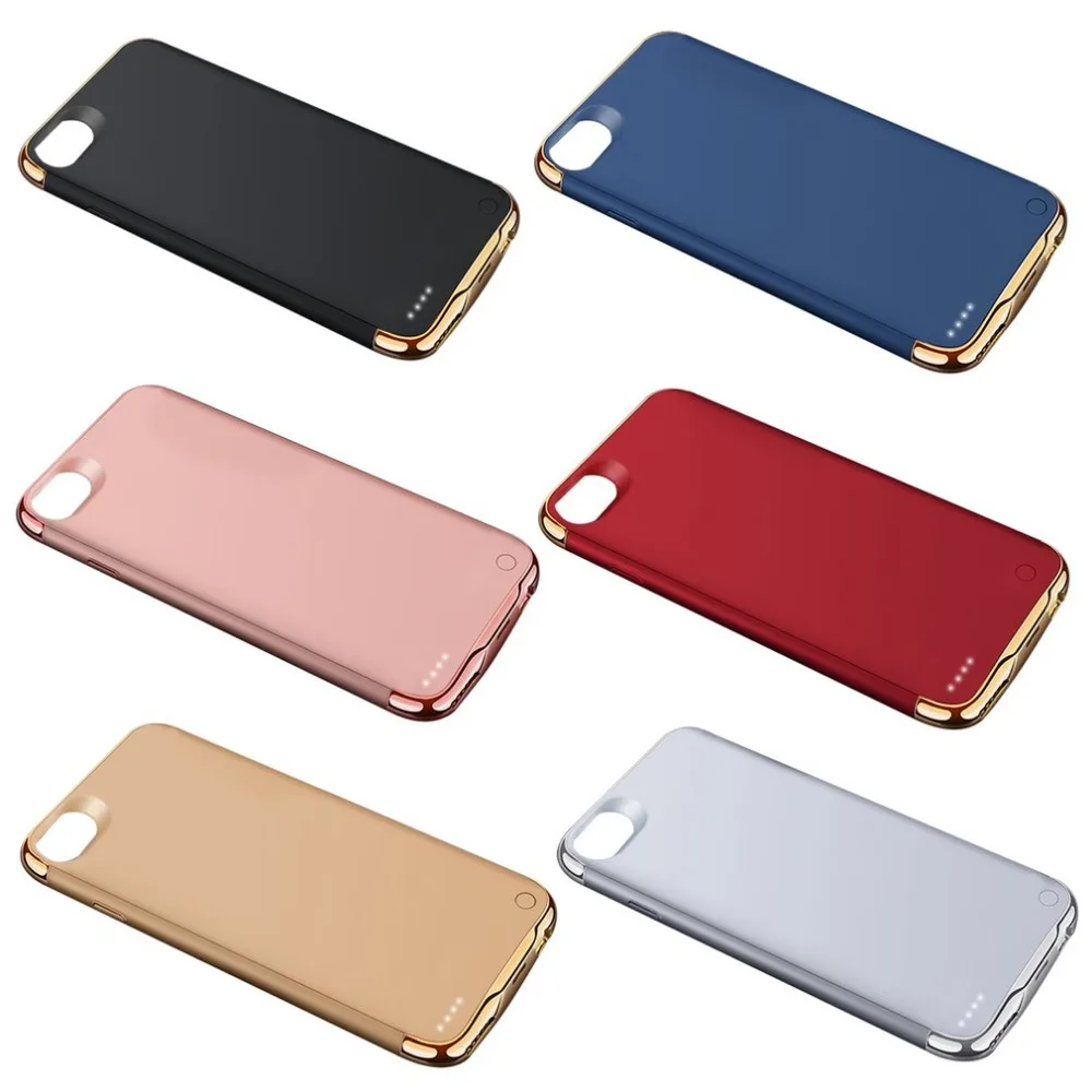 Beste Ultra dunne Draagbare Batterij Oplader case Slanke Telefoon Case Draadloze Smart Battery Case Met Indicatielampje Voor iPhone 6 7 8