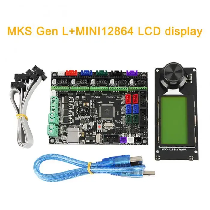 MKS Gen L+ MINI12864 ЖК-дисплей Поддержка Marlin DIY Kit для 3d принтера