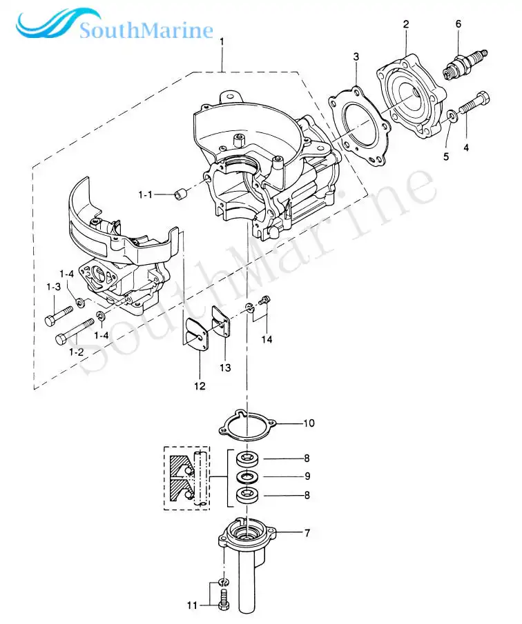 YAMASCO Bateau Motor 369-01005-1 36901-0051M Cylindre Tête Joint pour Tohatsu Nissan Mercury M NS 4HP 5HP 2 Temps Moteur Hors-Bord YAMASCO Bateau Motor 369-01005-1 36901-0051M Cylindre Tête Joint pour Tohatsu Nissan Mercury M NS 4HP 5HP 2 Temps Moteur Hors-Bord