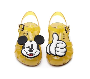 

Kids Sandals 2019 New Mini Sed Jelly Cartoon Mickey Sandals Baby Transparent Beach Shoes Toddler Sandals