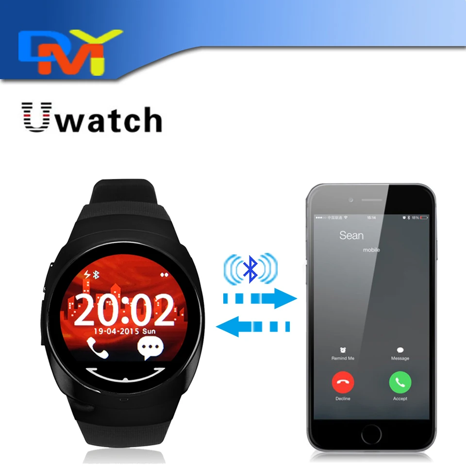 Original Uwatch Uo font b Smartwatch b font For Iphone 5 6 6S Waterproof Fitness Running