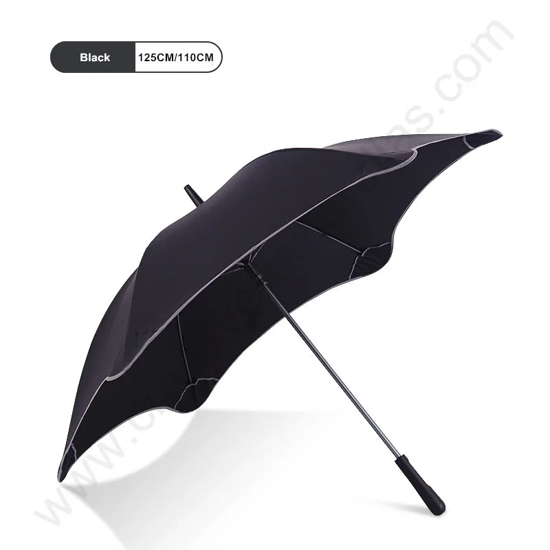 Self-defense aviation alloy anti-thunder fiberglass floral plum blossom umbrella neon reflective safe night walking parasol