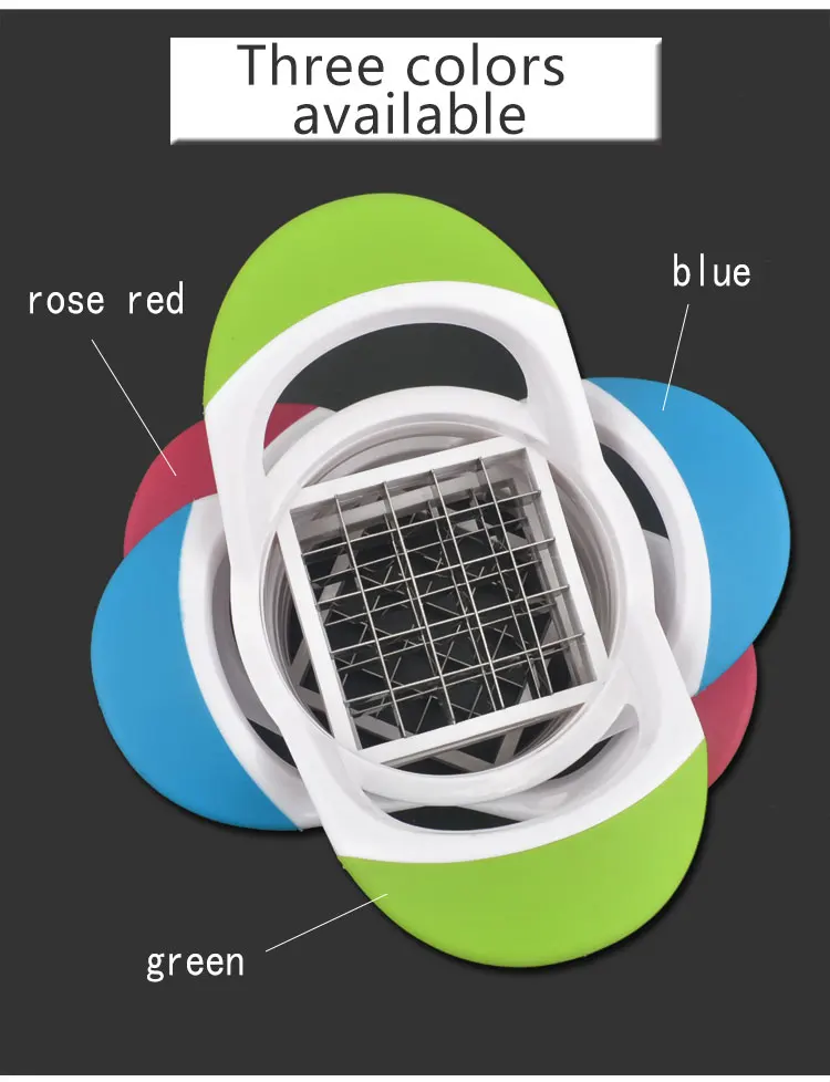 3 цвета ручной резак для картофеля, картофеля, чипа, овощерезка и фруктов, измельчитель, легкие гаджеты, кухонный инструмент