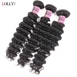 3 Paquetes de Paquetes de Cabello Humano Brasileño de Onda Profunda Paquetes de Tejido de Pelo Lolly Precolores Paquetes de Extensiones de Cabello Naturales No Remy 3 Paquetes de Paquetes de Cabello Humano Brasileño de Onda Profunda Paquetes de Tejido de Pelo Lolly Precolores Paquetes de Extensiones de Cabello Naturales No Remy