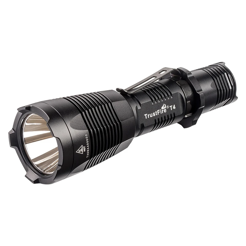 

Trustfire T4 Led Tactical Flashlight 1000 Lumens Floodlight Rechargeable Ipx8 Waterproof Cree Xhp70 Led Great For Camping, Hun