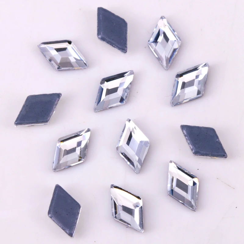 

3x5mm New Rhombus Crystal Flat Back Hotfix Rhinestones 4x6.6mm Iron On FlatBack Lead Free High Quality hot-fix loose rhinestone