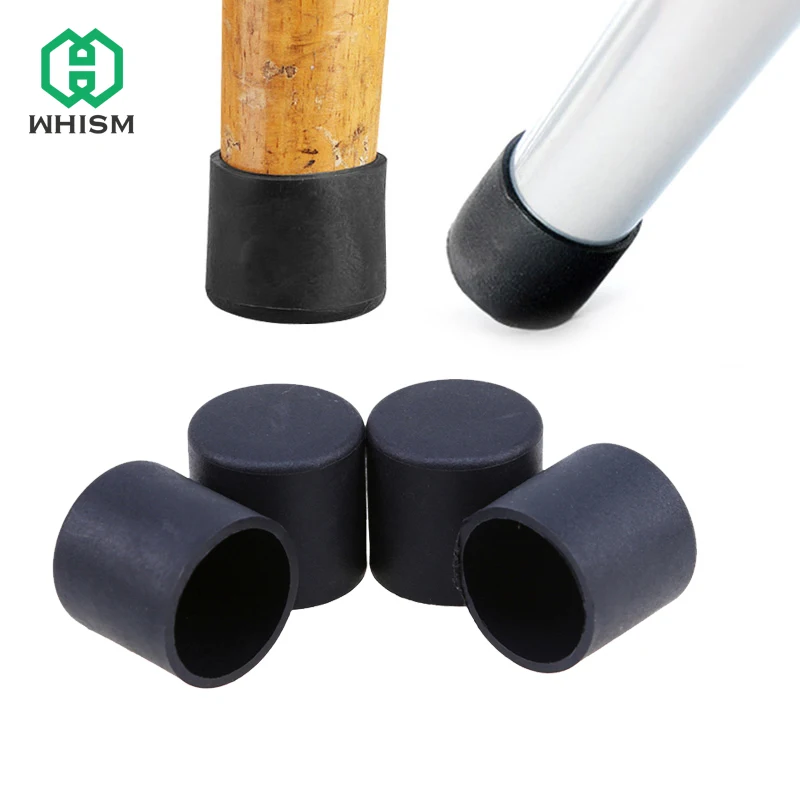 WHISM 4pcs Table Chair Furniture Feet Round Leg Pads Plastic Tile Floor Durable Ferrule Bottom Protectors 16/19/22/25mm
