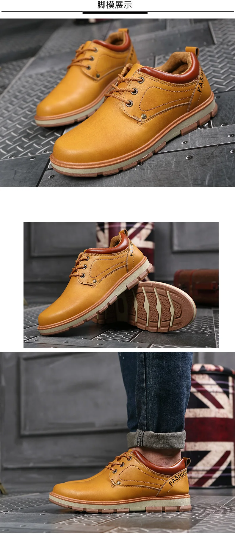 ALEADER/нескользящая рабочая обувь; мужские повседневные туфли-оксфорды; модные удобные мужские прогулочные туфли на плоской подошве; кожаная мужская обувь на шнуровке