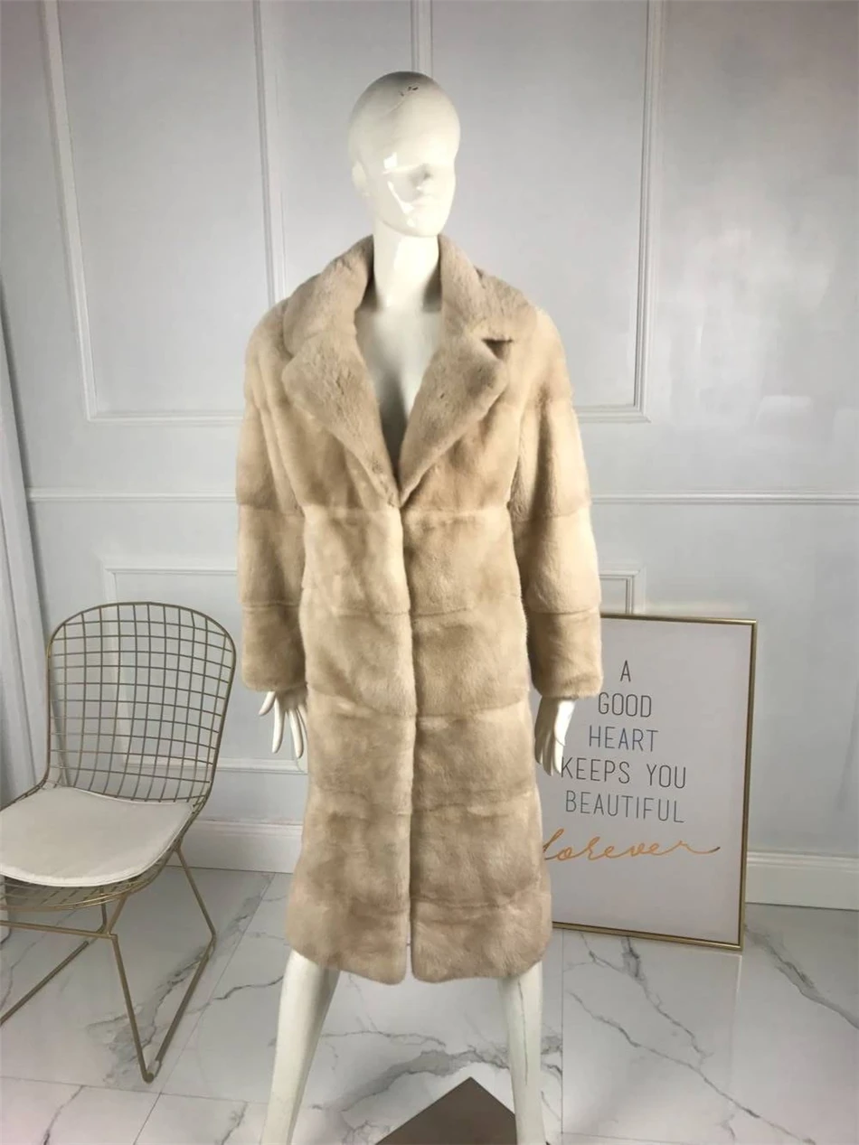 Реального норки пальто с мехом