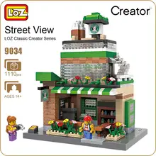 LOZ Diamond Blocks Toys For Children Coffee Shop Street Mini Building Blocks City DIY House Model