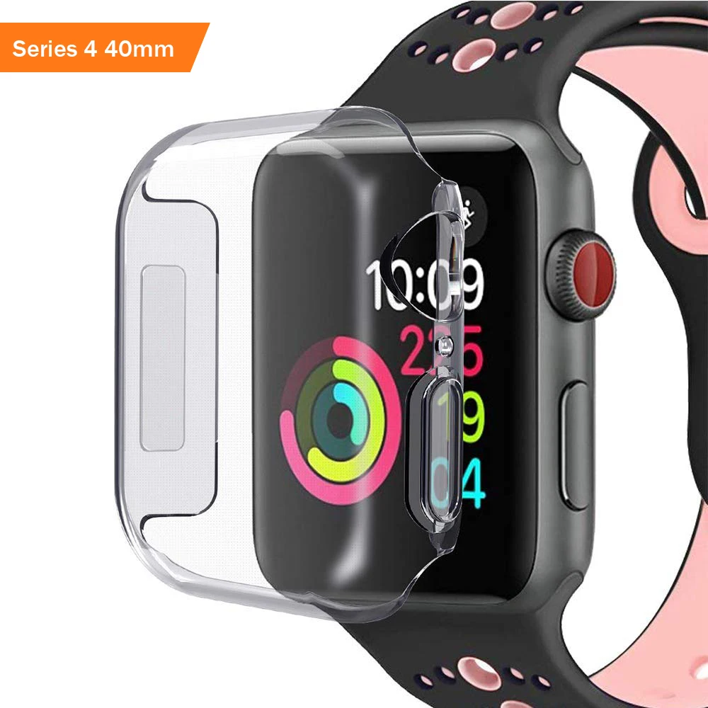 Iseebiz 2 шт. полный охват чехол для Apple watch Series 4 40 мм 44 я смотреть ТПУ dropproof