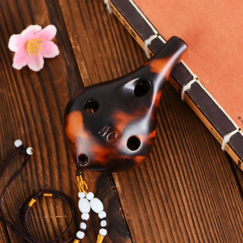 

Ceramic Ocarina Flute 6 Holes Alto C High Quality Ocarina Professional Porcelain Ocarina Kiln-fired Musical Instrument