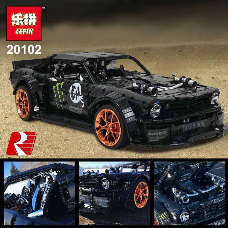 

Lepin 20102 Ford Mustang Hoonicorn RTR 3330PCS Compatible LegoSet Technic MOC-22970 Building Blocks Bricks Educational Diy Toys