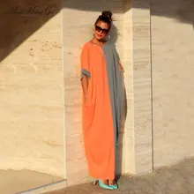 Designed for dignity women Sexy Dress Two-color stitching Dress Summer beach Dress Evening reception part dress commodity or dignity