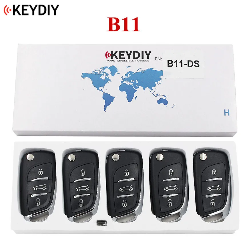 5 шт./лот, KEYDIY B11 KD-X2 KD900 URG200 KD-X2 пульт дистанционного управления 3 кнопки Автомобильный ключ дистанционного управления DS стиль для KD MINI KD900