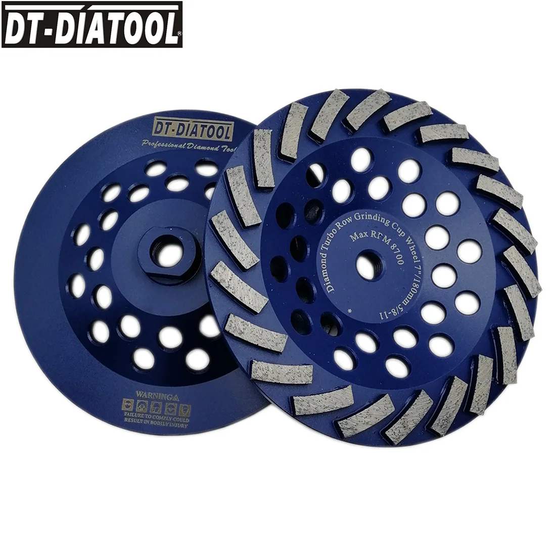 DT-DIATOOL 2 шт./pk 4 "/4,5"/5 "/7" Diamond Члениковые Turbo чашевидный шлифовальный круг с M14 или резьба 5/8-11 для бетона твердый камень