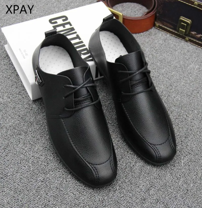 

Men's Black Work Shoes Hotel Kitchen Special Non-skid Chef Shoes Leisure Leather Shoes Soft Bottom