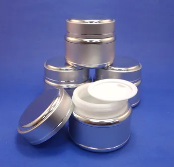 

Lot of 4 pcs 50g Empty Ceramic Sliver Skin Care Jar Cosmetic Cream Container with Aluminum Metal Lid (AY203(50)-C=4 pcs)