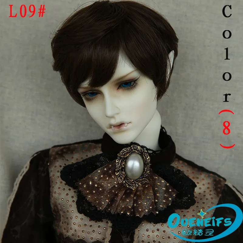 Парик для куклы BJD Бесплатная доставка 9-10 дюймов 1/3 ручной работы diy парик мальчик короткий парик BJD SD кукла парик с челкой типа моды стильный