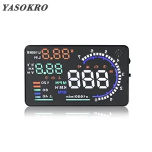 YASOKRO A8 HUD Car Head Up Display Windshield Projector Fuel OBD II and EOBD Speedometers Car