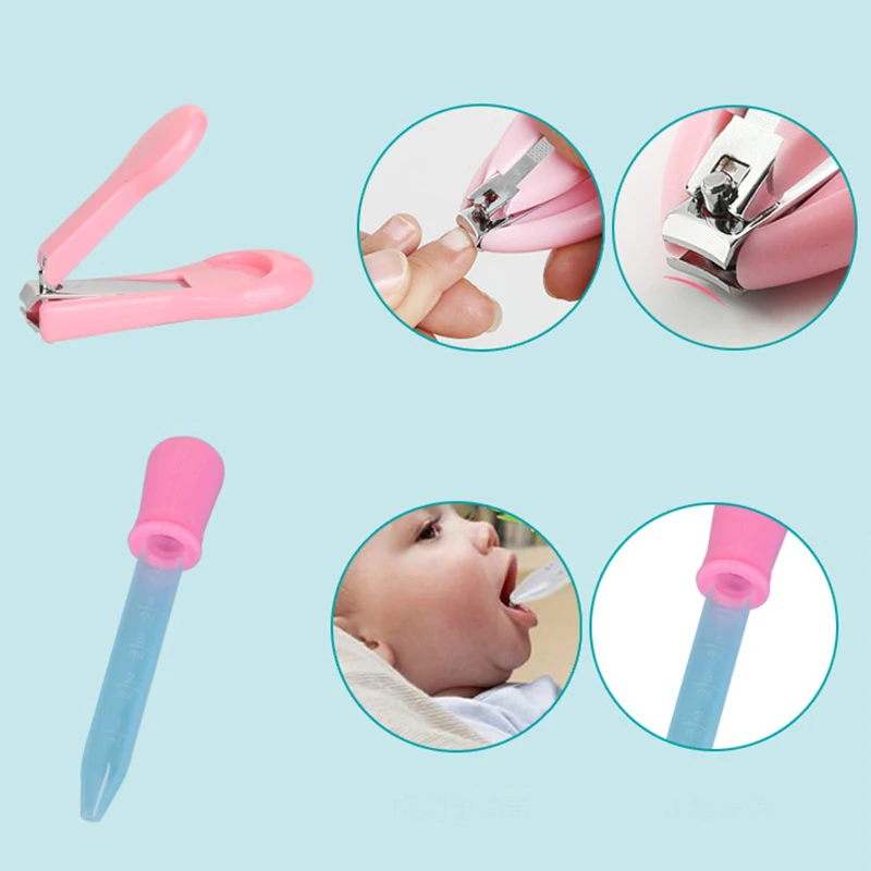 6/8/10/13PCS Baby Grooming Care Manicure Set Healthcare Thermometer Nail Clippers Comb Emery Hairbrush tool Newborn Safety Care