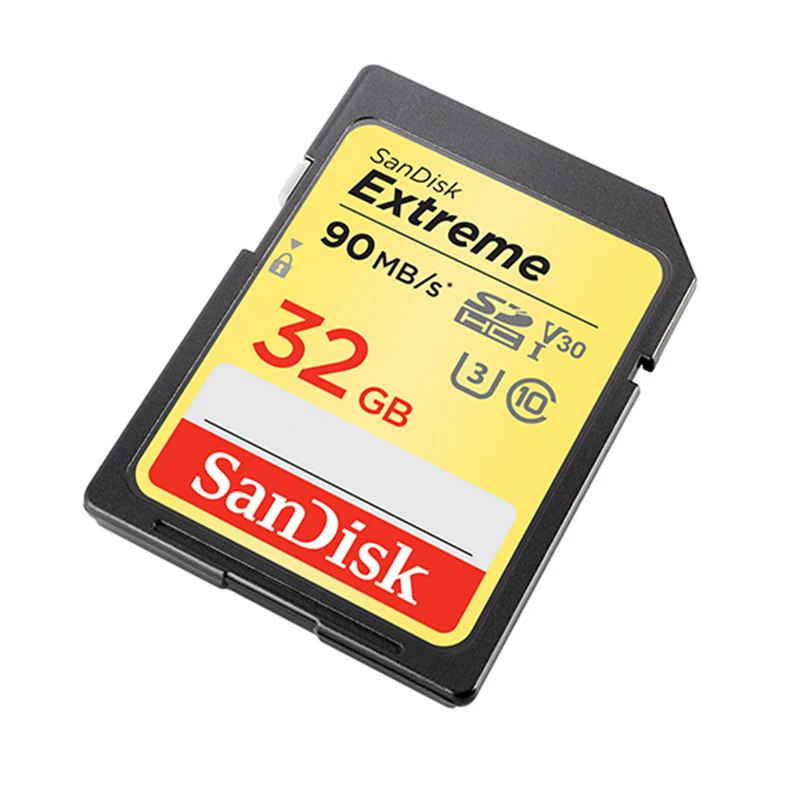 Карта памяти SanDisk Extreme 32GB SDHC sd-карта UHS-I C10 U3 V30 90 МБ/с. чтение 40 МБ/с. запись 4K UHD для камеры(SDSDXVE-032G-ZNCIN