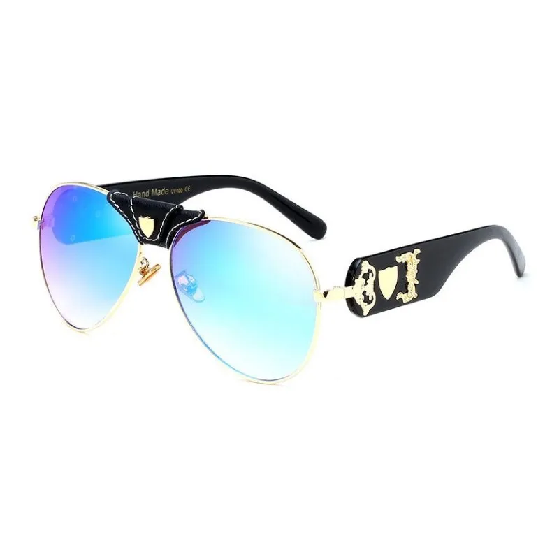 Гламурные роскошные женские солнцезащитные очки винтажные дизайнерские Брендовые женские солнцезащитные очки Пилот Модные оттенки - Цвет линз: C04