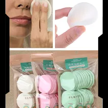 20 шт./упак. уход за кожей лица Чистящая салфетка Пышное мягкое очищение губка натурального лицевого моющего буфами на рукавах Для женщин, инструменты для макияжа, Цвет в случайном порядке