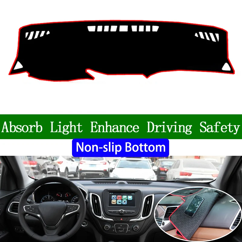 

For Chevrolet Equinox 2018 2019 Non-slip Bottom Dashboard Cover Car Decals Car Stickers Interior Car Accessories