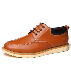 Для мужчин Повседневное натуральная кожа туфли Для Мужчин's Элитный бренд; модная женская обувь на шнуровке; мужская обувь на плоской