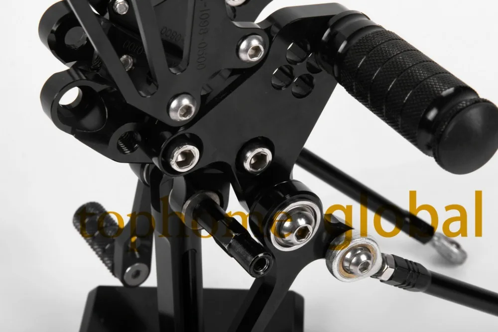 Для Ducati 848 1098 1098S 1098R 1198 Черный ЧПУ Rearsets подножки задний комплект