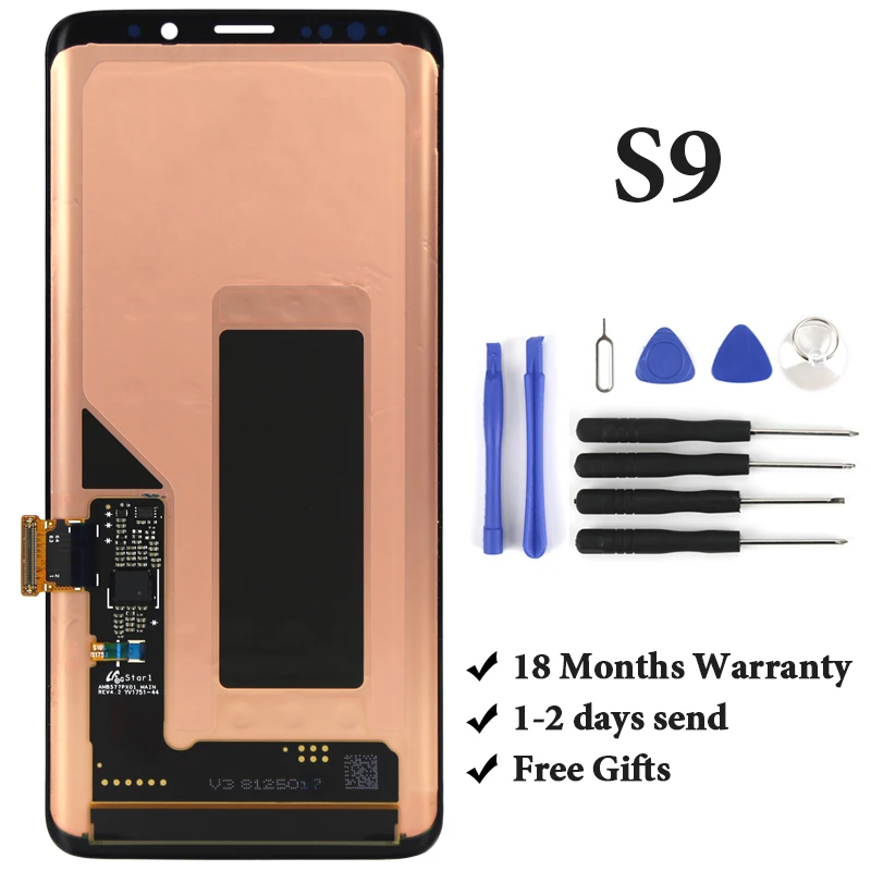 

For S9 LCD Dispaly With Frame Super AMOLED LCD With Touch Screen Assembly For S9 G960 G960F Screen Replacement