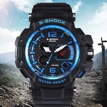 Модные мужские часы с двойной глубиной водонепроницаемые противоударные альпинистские часы для отдыха на открытом воздухе спортивные цифровые наручные часы распродажа