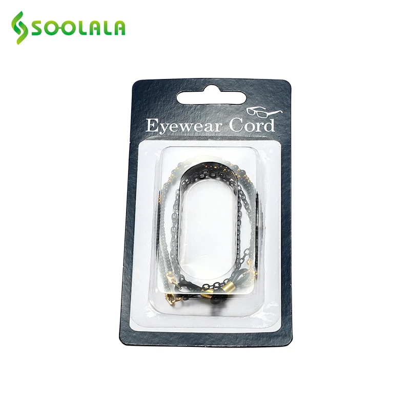 SOOLALA металлические цепочки для очков, бисерная цепочка для солнцезащитных очков, держатель шнура для очков, ремешок на шею, веревка, цепочка для очков