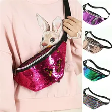 Поясная Сумка Женский ремень бренд ПУ Блестящий Sequin водостойкая Грудь сумка унисекс Fanny Pack Женская поясная сумка поясные кошельки Кошелек