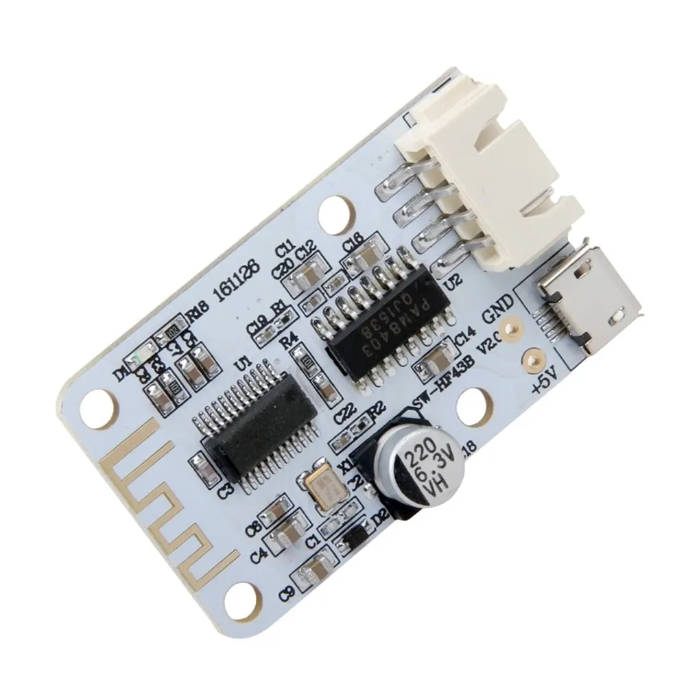 DC 5 V bluetooth усилитель доска Micro USB модуль цифрового усилителя аудио приемник 2*3 Вт аудио усилитель для домашнего использования