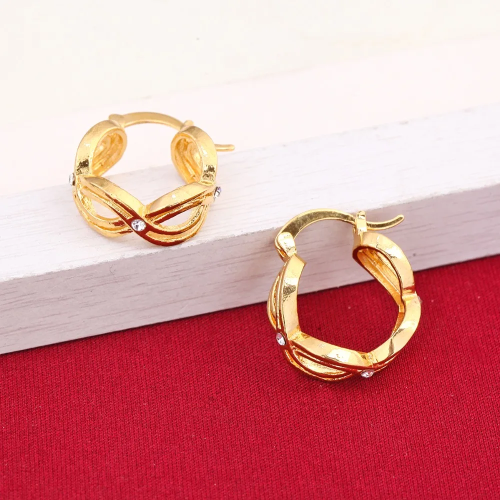 Fashion Geometric Crystal Earrings For Women White Jewelry Earrings