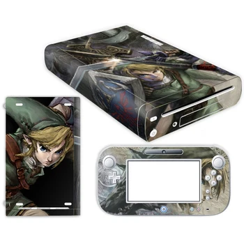 

The Legend of Zelda Skin Sticker for Nintendo Wii U Console Cover with Remotes Controller Skins For Nintend wii u sticker