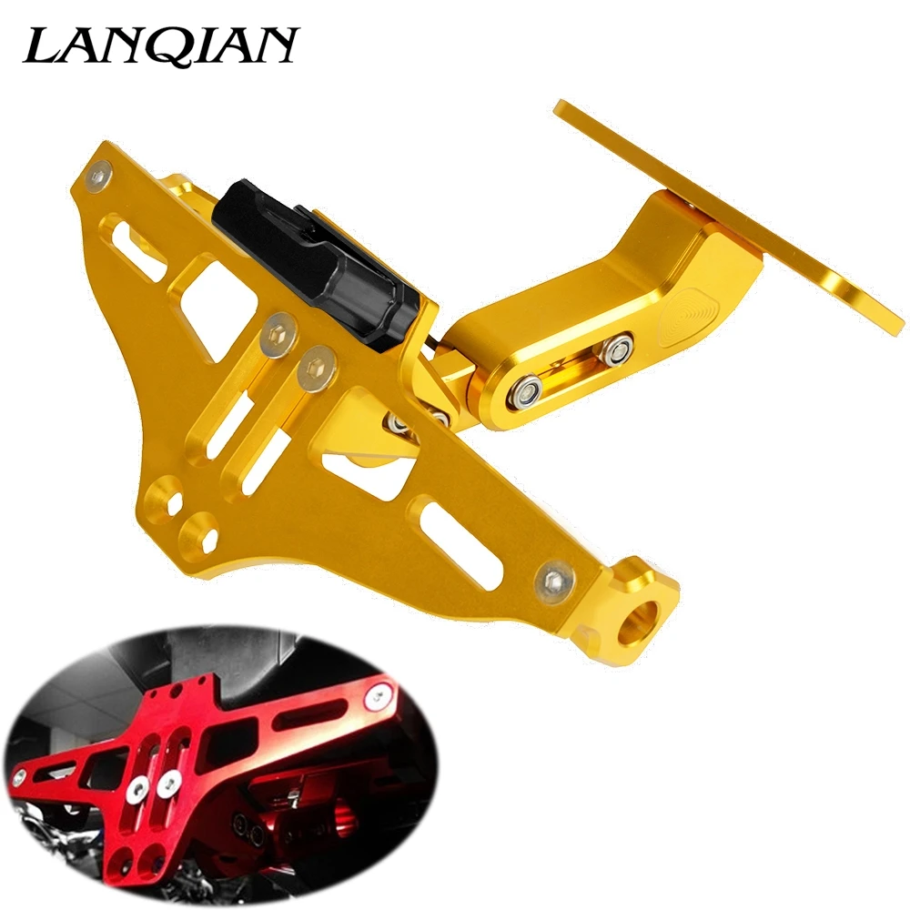 

Universal Motorcycle License Plate Bracket With Light For Plate FOR SUZUKI GSX S1000 GS 125 GLADIUS GSX S 750 GS 500 E DRZ 400
