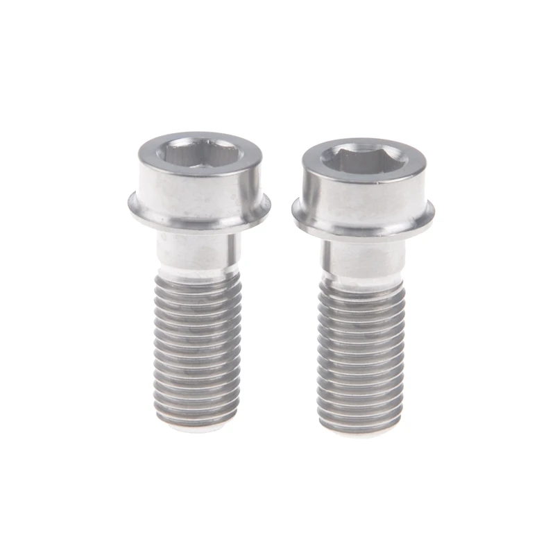 4 Pcs M10 x 1.25 MTB Motorcycle Bicycle Titanium Ti Finish Screw Flange Nuts