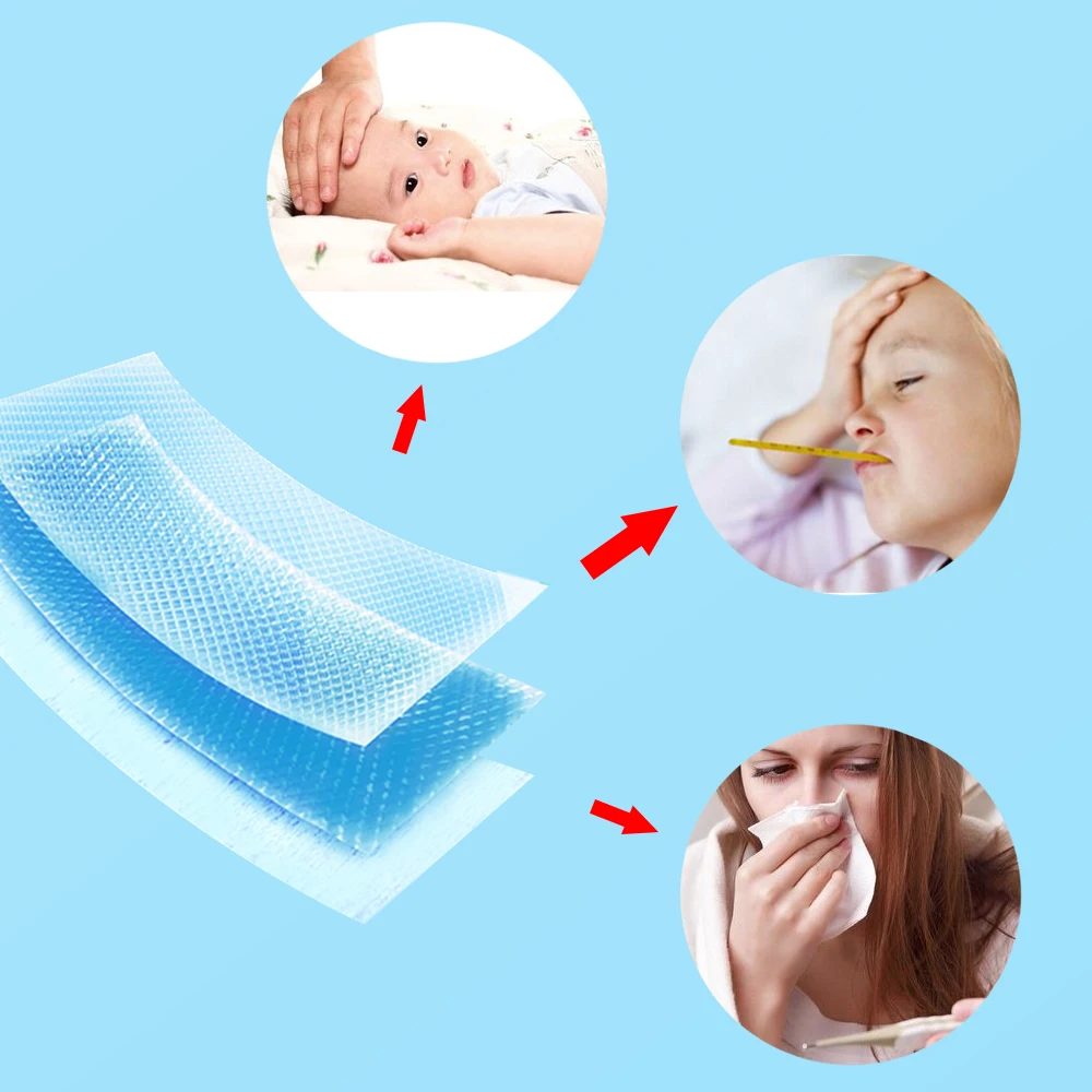 Sumifun 1Pcs/bags Fever Patch Cooling Gel Sheet for Headache Pain Relief Bring Fever Down Patch C1610